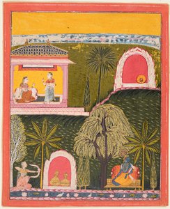 A page from a Rasikapriya series, c. 1660