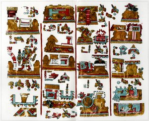 A Page from the Vienna Manuscript of Zapotec Origin by Unbekannt