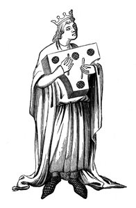 A Performer on the Psalterion, 14th Century, 1870
