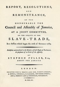 A remonstration of the subject of the slave trade by Unbekannt