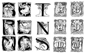 A set of decorative initial letters by Unbekannt