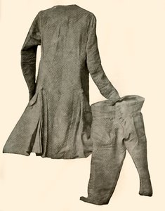 A suit of velvet, worn by Robert Livingston of Clermont Manor, New York, c1740, 1937
