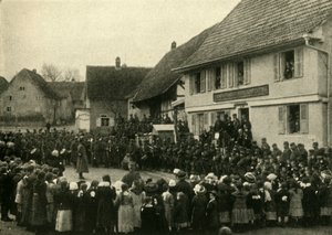 A Village in Alsace Occupied by French Troops, First World War, c1915