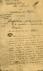 Additional Act to the Constitutions of the Empire, 22 April 1815 by Unbekannt