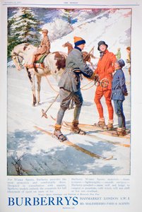 Advert for Burberry winter sports dress