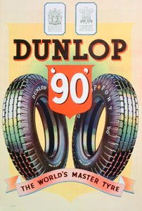 Advert for Dunlop 90 tyres, 1935 by Unbekannt