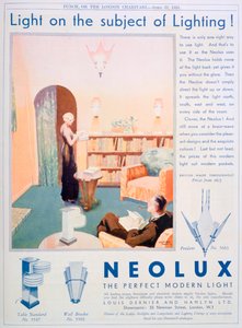 Advert for Neolux light fittings