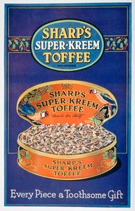 Advert for Sharps Super-Kreem Toffee, 1928