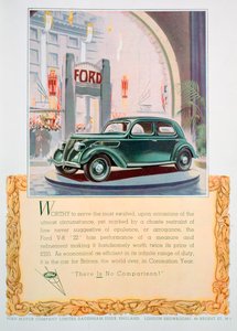 Advert for the Ford V8 22 Motor Car, 1937