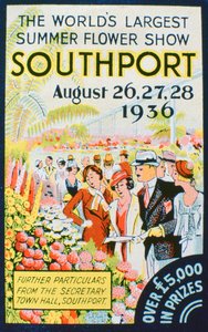 Advert for the Southport Flower Show, Lancashire
