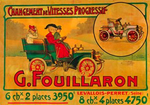 Advertisement for Fouillaron cars by Unbekannt
