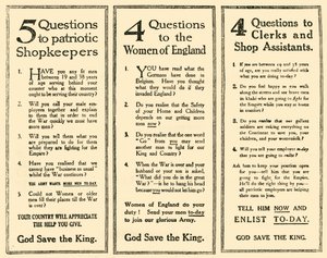 Advertisements Which Helped To Raise Kitcheners Army by Unbekannt