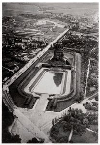 Aerial view of Volkerschlachtdenkmal, Leipzig, Germany, from a Zeppelin, c1931-1933 by Unbekannt