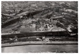 Aerial View of the Kremlin, Moscow, USSR, from a Zeppelin