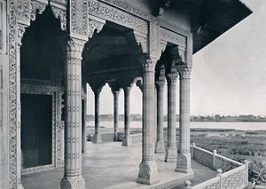 Agra. Balcony of the Jasmine Tower