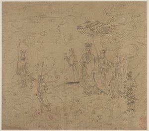 Album of Daoist and Buddhist Themes: Procession of Daoist Deities: Leaf 8