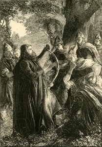 Alfred the Great, Disguised as a Harper, Playing Before Guthrum, 878, 1890 by Unbekannt