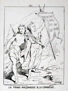 Allegory of La Franc-Maconnerie et la Commune, Paris Commune by Unbekannt