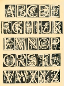 Alphabet design for tiles, 1864 by Unbekannt