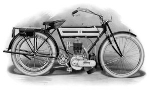 An Early Triumph Motorcycle
