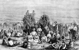 An Encampment of Mormon Converts in the Desert