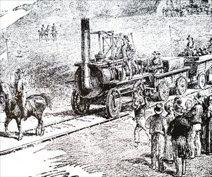 An Engine Locomotive I Built by George Stephenson
