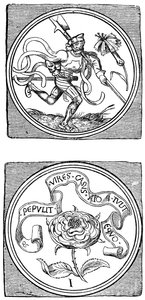 Ancient Playing Cards: Knave and Ace, 1833