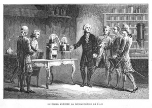 Antoine Laurent Lavoisier, French Chemist, Demonstrating His Discovery of Oxygen by Unbekannt