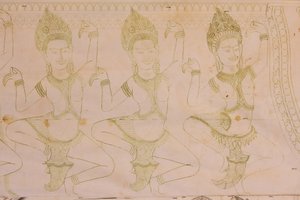 Apsara Drawing, Siem Reap, Cambodia by Unbekannt