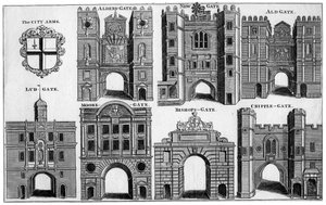 Arms and gates of the City of London by Unbekannt