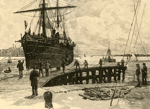 Arrival of a Steamer at Southampton Docks, 1898