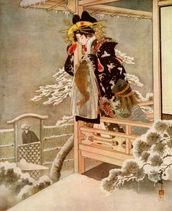 As she spoke, Urasato leaned far out over the balcony, 1919