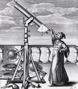 Astronomical telescope with observer