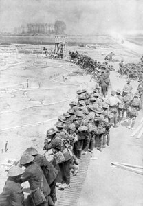 Australian troops the day before the Battle of Messines, Belgium, 6 June 1917