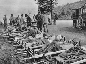 Austrian Soldiers on the Way to Hospital, Battle of the Isonzo, World War I