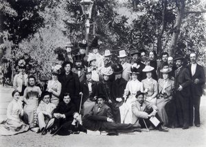 Author Maxim Gorky and Anton Chekhov Between the Actors of the Moscow Art Theatre