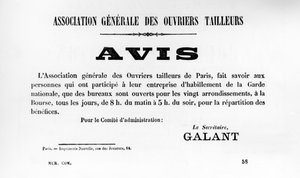 Avis, from French Political posters of the Paris Commune
