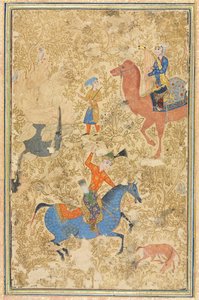 Bahram Gur and Azada, from a Shahnama Book of Kings of Firdausi by Unbekannt