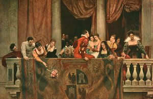 Balcony Scene at the Carnival by Unbekannt