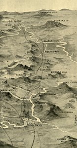 Balloon Map Illustrating the Battle of Pieters and Relief of Ladysmith by Unbekannt