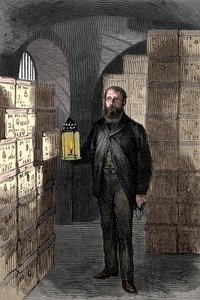 Banknote Store in the Vaults of the Bank of England, c1870 by Unbekannt