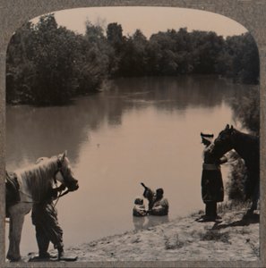 Baptising in the Jordan, c1900