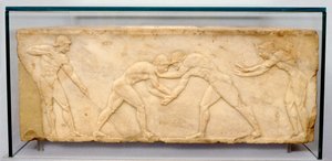 Bas-relief Frieze of Wrestlers, c500 BC