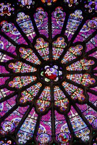 Basilica of St. Denis, North Transept, Stained Glass Window (detail), Rose Window Above the Middle Gate, Saint-Denis, France by Unbekannt