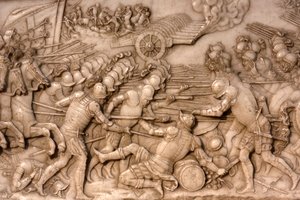 Tomb of Francis I and Claude of France, Depiction of the Battle of Marignano in 1515 by Unbekannt