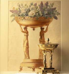 Basket Supported by Two Women