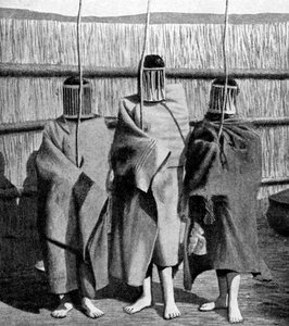 Basuto girl brides during a period of initiation into the adult tribal society, Lesotho