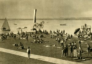 Bathers on the Shores of Lake Constance, Bregenz, Austria, c1935