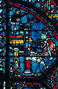 Battle for a City, Stained Glass, Chartres Cathedral, France, c1225