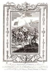 Battle of Crecy in France, 1346 by Unbekannt
